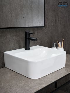 Раковина Gid N9257 51217 накладная белая 43x39x13